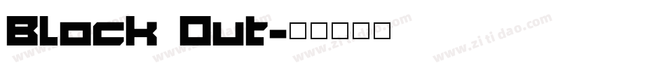 Block Out字体转换